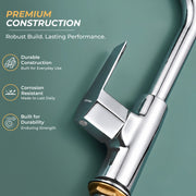 Plantex Kitchen Taps for Home Sink with 360° Rotation/Sink Tap for Kitchen Basin with Teflon Tape/Kitchen Faucets for Sink -Chrome (Celesiya-1246)
