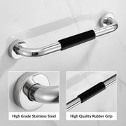 Plantex High Grade Stainless Steel Grab Bar for Toilet with Grip/17-inch Anti-Slip Handle for Bathroom Support - Pack of 1 (Chrome)