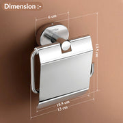 Plantex J4 Stainless Steel Toilet Paper Holder for Bathroom/Tissue Holder for Washroom/Toilet roll Holder for Wall Mounted/Bathroom Accessories (Chrome Finish) Onix
