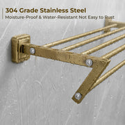 Plantex 304 Grade Stainless Steel Towel Rack for Bathroom/Towel Rod/Towel Hanger/Holder/Bathroom Accessories - Decan (Brass Antique)