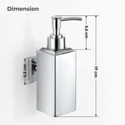 Plantex 304 Grade Stainless Steel Soap Dispenser for Wash Basin/Wall Mounted Soap Dispenser for Bathroom/Hotel/Restaurants - Pack of 1 (Regent-Chrome)