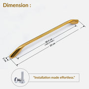 Plantex Cabinet Handle/288mm Handle for Wardrobe/Kitchen Handle/Pull-Push Handle for Home/Office - Pack of 1 (Gold)