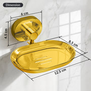 Plantex J4 Stainless Steel Wall Mounted Soap Holder for Bathroom/Soap Holder for Kitchen/Soap Stand for Bathroom/Bathroom Accessories (PVD Gold Finish) Onix