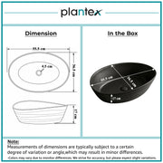 Plantex Designer Ceramic Basin/Table Top Wash Basin for Bathroom/Countertop Vessel Sink Basin for Home/Office/Restaurant (Matt Black, 22 x 14 x 7 Inch)