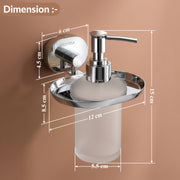 Plantex J4 Stainless Steel Liquid Soap Dispenser/Shampoo Dispenser for Wash Basin/Hand Wash Dispenser Wall Mounted/Bathroom Accessories (Chrome Finish) Onix