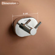 Plantex J4 Stainless Steel Robe Hook/Clothes Hanger for Wall/Hangers for Bathroom/Bathroom Accessories (Chrome Finish) Onix