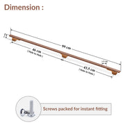 Plantex Aluminium Cabinet Handle/900mm Wardrobe Handle for Home/Cupboard Door Pull-Push Handles for Office - Pack of 1 (DTC-5580, Rose Gold)