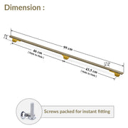 Plantex Aluminium Cabinet Handle/900mm Wardrobe Handle for Home/Cupboard Door Pull-Push Handles for Office - Pack of 2 (DTC-5580, Brass Antique & Gold)