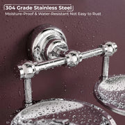 Plantex 304 Grade Stainless Steel Double Soap Holder for Bathroom/Wall Mounted Soap Holder/Bathroom Accessories - Skyllo (Chrome)