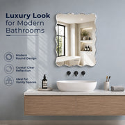 Plantex Frameless Bathroom Mirror/Rectangular Shape Glass For Wall/Mirror For Dressing Room/Living Room/Bedroom/Entryway (18 X 24 Inch)