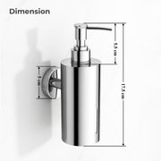Plantex Liquid Soap Dispenser for Bathroom/Stainless Steel Shampoo Dispenser/Round Hand wash Dispenser/Bathroom Accessories - Pack of 1 (Chrome)