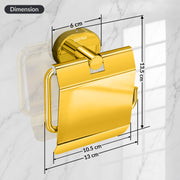 Plantex J4 Stainless Steel Toilet Paper Holder for Bathroom/Tissue Holder for Washroom/Toilet roll Holder for Wall Mounted/Bathroom Accessories (PVD Gold Finish) Onix