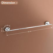 Plantex J4 Stainless Steel Towel Holder in Bathroom/Cloth Hanger for Bathroom/24 Inch Towel Rod/Bathroom Accessories (Chrome Finish) Onix