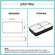 Plantex Ceramic Wash Basin for Bathroom/Tabletop Washbasin/Counter Top Black Washbasin/Vessel Sink (White & Black-25x14x5 Inch)