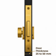 Plantex Dead Lock for Main Door/Lock with Brass 70mm Cylinder with Lock Body and 3 Computerized Keys - Pack of 1 (PVD Gold)