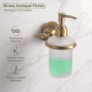 Plantex 304 Grade Stainless Steel Liquid Soap Dispenser/Shampoo Dispenser/Hand Wash Dispenser/Bathroom Accessories - Skyllo (Antique)