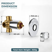 Plantex Brass Single Knob Shower Diverter with One Switch/Innovative Bathroom Mixer Valve/Cost-Effective Wall Mount Shower System Fitting - (Chrome, 8091)