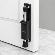 Plantex Kickdown Door Stopper Spring Loaded Telescopic Step On/Off Door Stopper Rubber, Adjustable Heavy Duty Door Locks Holder Stop/Release by Foot - Pack of 1 (Black)