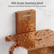Plantex 304 Grade Stainless Steel Stylish and Durable Toilet Paper Stand/Bathroom Tissue Paper Holder with Mobile Stand/Bathroom Accessories (Crystal,PVD Rose Gold)