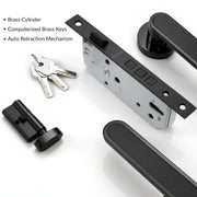 Plantex Door Lock Set with Keys/Mortise Door Lock for Home/Office/Hotel - Pack of 1 (OHMH-21, Z-Black & PVD Black)