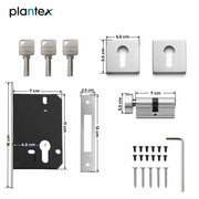 Plantex Dead Lock for Main Door/Lock with Brass 70mm Cylinder with Lock Body and 3 Computerized Keys - Pack of 1 (Satin)
