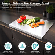 Plantex Chopping Board - 15 * 11.5 inch (Pack of 1, Stainless Steel 2002, Chrome) (APS-1156)