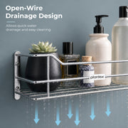 Plantex Bathroom Shelf for Wall/Stainless Steel Shelf for Kitchen with Railings/Perfume Rack/Bathroom Organiser (12 inch, Chrome)