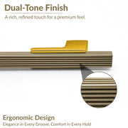 Plantex Aluminium Cabinet Handle/900mm Wardrobe Handle for Home/Cupboard Door Pull-Push Handles for Office - Pack of 2 (DTC-5580, Brass Antique & Gold)