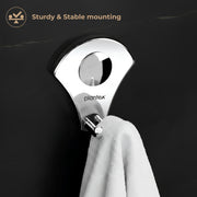 Plantex Royal Stainless Steel Robe Hook Cloth-Towel Hanger (Silver, Chrome)