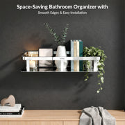 Plantex Stainless Steel 304 Grade Shelf for Bathroom/Storage Organizer for Bathroom/Kitchen Rack - Bathroom Accessories - Pack of 1 (12x5 Inch, Chrome)