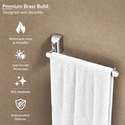 Plantex Smero Pure Brass Hand Towel Hanger/Towel Holder for Washbasin/Napkin Hanger for Wash Basin/Bathroom Accessories (Chrome Finish) Superb