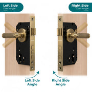 Plantex Mortise Door Lock Set with Brass Cylinder & Keys/Heavy-Duty Main Door Lock Body - Pack of 1 (Brass Antique)