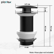 Plantex Solid Brass Waste Coupling for Washbasin/Coupling 3 inch/Full Thread Waste Coupling Black - Pack of 1 (Matt Black)
