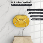 Plantex J4 Stainless Steel Robe Hook/Clothes Hanger for Wall/Hangers for Bathroom/Bathroom Accessories (PVD Gold Finish) Onix