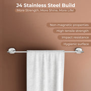 Plantex J4 Stainless Steel Towel Holder in Bathroom/Cloth Hanger for Bathroom/24 Inch Towel Rod/Bathroom Accessories (Chrome Finish) Onix