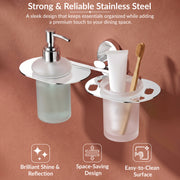 Plantex Olive Hand wash Holder for wash Basin Liquid soap Dispenser - 304 Stainless Steel