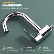 Plantex Kitchen Sink Tap with Water Saving Nozzel/Wall Mount Sink Tap for Kitchen Basin with 360° Swivel Spout (Celesiya-1247)