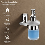 Plantex Smero Pure Brass Made Hand Wash Holder for Wash Basin/Liquid Soap Dispenser/Shampoo Dispenser - Superb (Chrome)