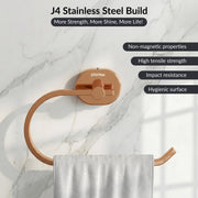 Plantex J4 Stainless Steel Towel Hanger for Wash Basin/Hand Towel Hanger/Napkin Holder for Wash Basin/Bathroom Accessories (PVD Rose Gold Finish) Onix