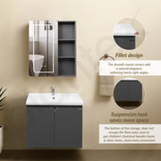 Plantex Stainless Steel Vanity for Bathroom/Rectangle Cabinet with Wash Basin and Mirror/Bathroom Organizer for Home - (NZBC-30)