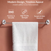 Plantex 304 Grade Stainless Steel 24 Inch Single Towel Rod/Towel Holder for Bathroom/Towel Bar/Hanger/Stand/Bathroom Accessories - Olive (Chrome)
