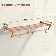 Plantex 304 Grade Stainless Steel Towel Rack/Towel Holder in Bathroom/Towel Hanger/Stand/Bathroom Accessories Set - Decan (Rose Gold)
