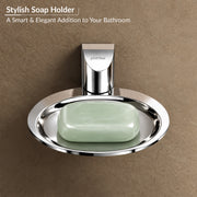 Plantex Smero Pure Brass Soap Holder for Bathroom & Kitchen/Soap Stand/Case/Dish/Bathroom Accessories - Superb (Chrome)