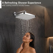 Plantex ABS Shower Head for Bathroom/14x9 inch Head for bathroom/Rain Showers Head for bathroom/Pressurized Showers Head – (Chrome & White, D510)