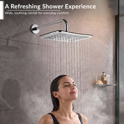 Plantex ABS Shower Head for Bathroom/12x8 inch Head for bathroom/Rain Showers Head for bathroom/Pressurized Showers Head – (Chrome, D399)