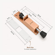 Plantex Kickdown Door Stopper Spring Loaded Telescopic Step On/Off Door Stopper Rubber, Adjustable Heavy Duty Door Locks Holder Stop/Release by Foot - Pack of 1 (Rose Gold)