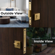 Plantex Dead Lock for Main Door/Lock with Brass 70mm Cylinder with Lock Body and 3 Computerized Keys - Pack of 1 (Brass Antique)