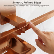 Plantex 304 Grade Stainless Steel Soap Dish with Napkin Ring/Soap Stand/Soap Holder/Napkin Holder/Towel Hanger for Bathroom/Bathroom Accessories - Pack of 1 (Crystal, PVD Rose Gold)