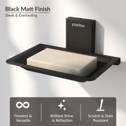 Plantex 304 Grade Stainless Steel Bathroom Soap Holder/Wall Mounted Soap Holder/Soap Dish Stand/Bathroom Accessories - Crystal (Black)