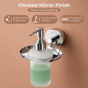 Plantex J4 Stainless Steel Liquid Soap Dispenser/Shampoo Dispenser for Wash Basin/Hand Wash Dispenser Wall Mounted/Bathroom Accessories (Chrome Finish) Onix
